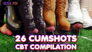 CBT Cumshots Compilation 2! (Slave POV and Front Version) with TamyStarly - Bootjob, Ballbusting, Femdom, Shoejob, Crush, Ball Stomping, Foot Fetish Domination, Footjob, Cock Board