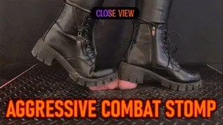 Aggressive CBT Stomping in Black Leather Combat Boots and Outfit with TamyStarly - (Close Version) Bootjob, Ballbusting, Heeljob, Femdom, Shoejob, Ball Stomping, Foot Fetish Domination, Footjob, Cock Board, Crush, Trampling