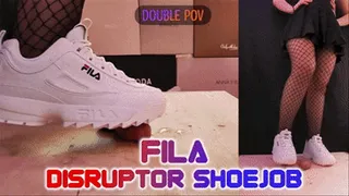 Fila Disruptor Shoejob, Cock Trample and Stomp with TamyStarly - (Double Version) Ballbusting, Heeljob, Femdom, Shoejob, Ball Stomping, Foot Fetish Domination, Footjob, Cock Board, Crush, Trampling