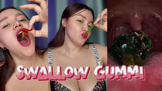 Swallow gummy bear