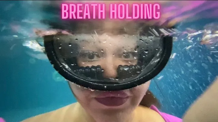 diving underwater and holding breath bath