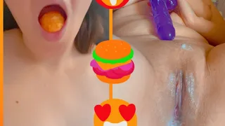 ORGASM from SWALLOWING cherry tomatoes