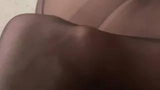 Bitch in Nylon masturbates and squirts on camera