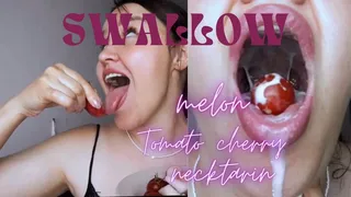 Hard Swallow melon,necktarin,tomato cherry