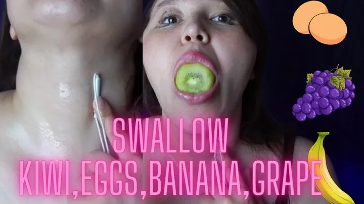 Hard swallow eggs,banana,g,kiwi