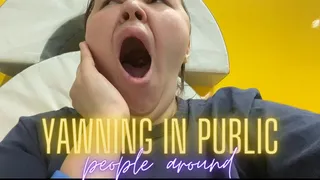 yawning attack in a public place