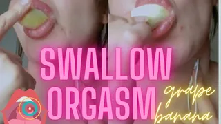 Orgasm from swallow g,banana,kiwi