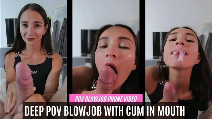 Sensetive POV blowjob with huge cumshot in mouth