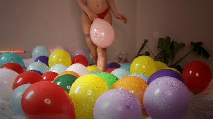 Birthday Balloons Stuffed & Cum Covered