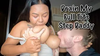 Step-Daddy Helps Step-Mommy Drain Full Milk Tits