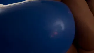 Muscle Mike rides blue SA balloon & China 36 (pop)