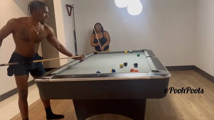 gassy ebony man farts in his friends face playing pool