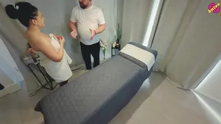 Hot shy Milf came for a massage and got full hot pussy treatment