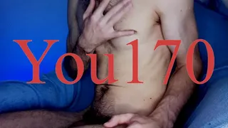 Skinny wiry guy jerks off cock hard and cums