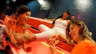 Two slave girls worship Inara's feet