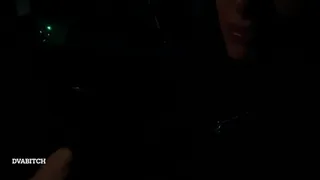 Late night closeup blowjob in car