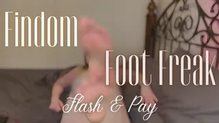 Findom Foot Freak -Flash & Pay