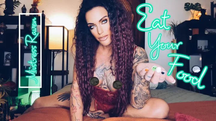 EAT YOUR FOOD- Mistress Raven gives jerk off instructions while taunting you about eating your own cum- CEI, JOI, Cum Eating Instructions