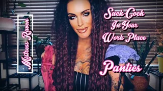 SUCK COCK IN YOUR WORKPLACE PANTIES - MistressRavenFD, Mistress Raven, Panty Fetish, Make Me Bi, Bisexual Encouragement