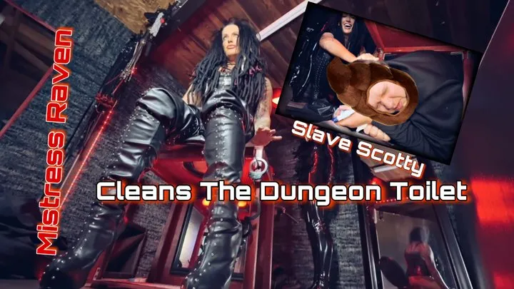 SLAVE SCOTTY CLEANS THE DUNGEON TOILET