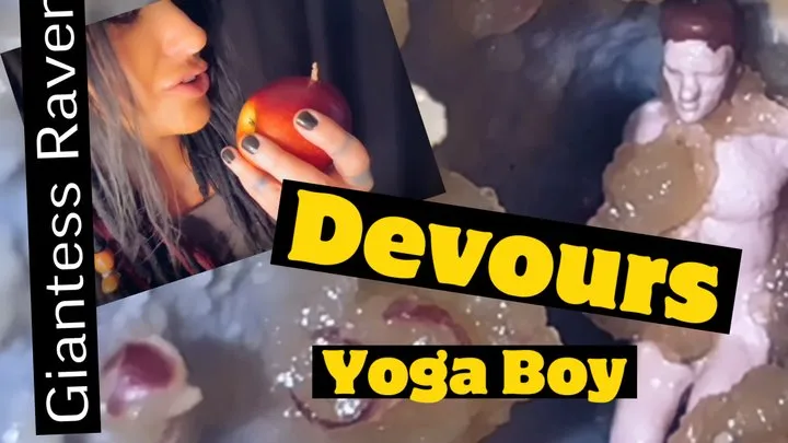 GIANTESS RAVEN DEVOURS YOGA BOY