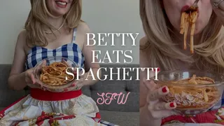 Betty Eats Spaghetti