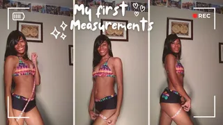 My first measurements and weigh in!