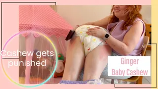 Baby Cashew gets a nasty paddle spanking