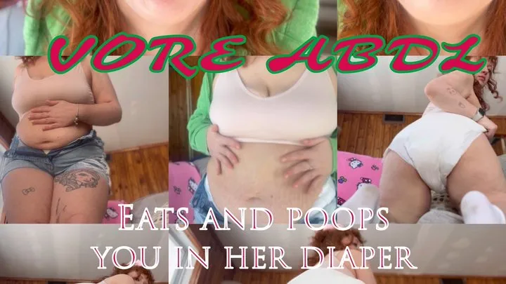 VORE ABDL - your girlfriend eats you and digests you