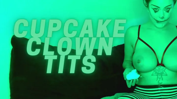 Clown Smashes Cupcakes into Tits