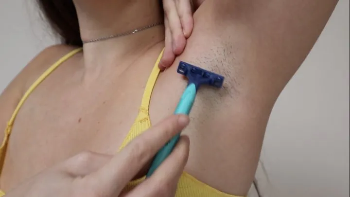 Shaving Armpits Up Close