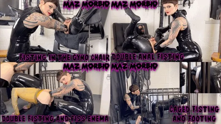 Double Anal Fisting and Piss Enema ft Latex Glove Mistress Ae Maz Morbid #fisting #watersports