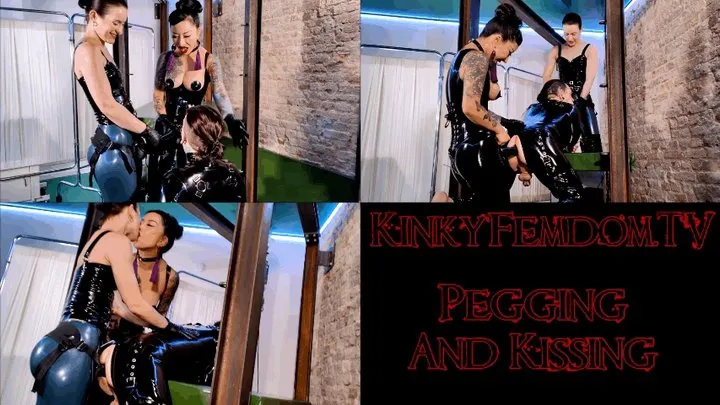 Pegging and Kissing ft Latex Mistress Youko Miss Flora Maz Morbid