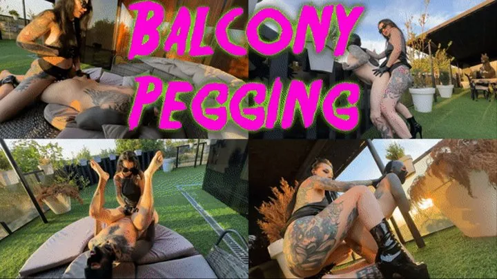 Balcony Pegging ft Mistress Demoness Luna Maz Morbid #pegging