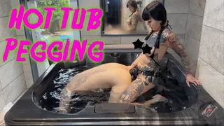 Hot Tub Pegging ft Mistress Patricia Maz Morbid @mazmorbidfetish #pegging