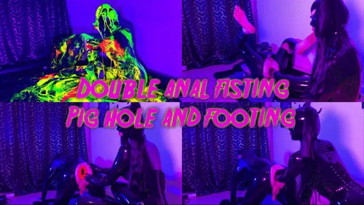 Double Anal Fisting Pig Hole and Footing with Mistress Patricia and Maz Morbid @mazmorbidfetish