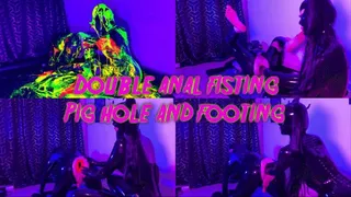 Double Anal Fisting Pig Hole and Footing with Mistress Patricia and Maz Morbid