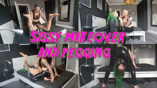 Sissy Slut Pegging and Make over with Lady Valeska and Maz Morbid Sissification