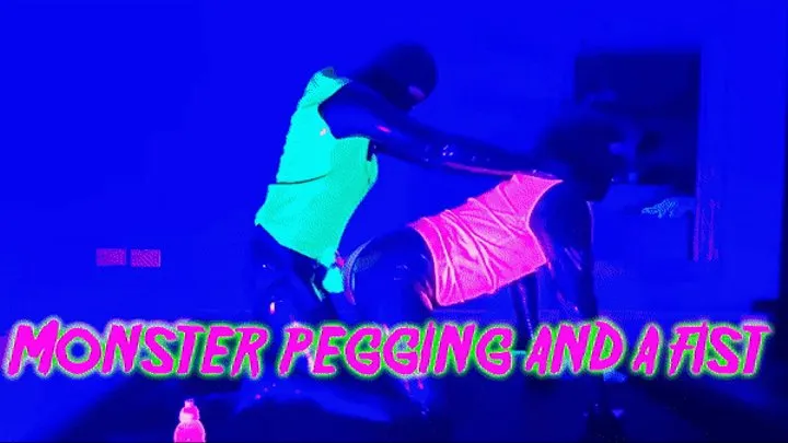 UV Monster Cock Pegging and Fisting