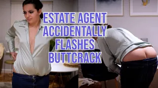 Estate Agent Flashes Buttcrack