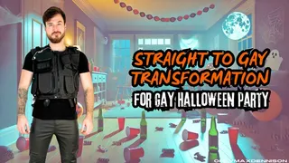 Straight to gay transformation for gay Halloween party