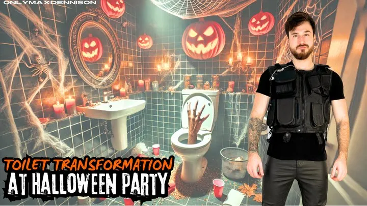 Toilet Transformation at Halloween party