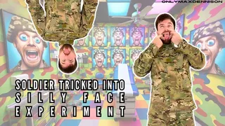 Soldier gets ticked into silly face experiment