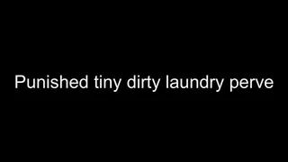Macrophilia - tiny dirty laundry perve punished
