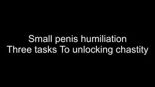 Gay Small penis humiliation - Unlocking chastity comes at a price