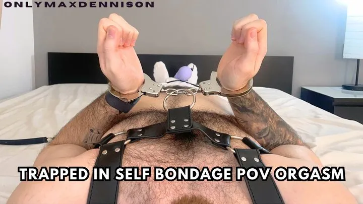 Trapped in self bondage POV orgasm