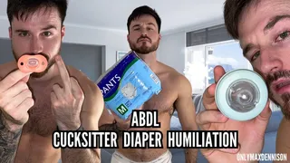 Abdl - cucksitter diaper humiliation