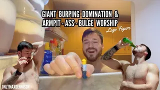 Giant burping domination & armpit - ass - bulge worship