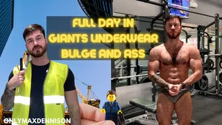 Macrophilia - full day in giants underwear - bulge and ass