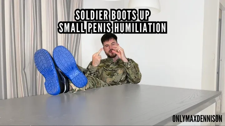 Soldier boots up small penis humiliation